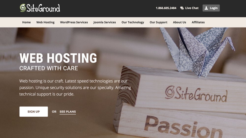 Nên dùng hosting của Siteground